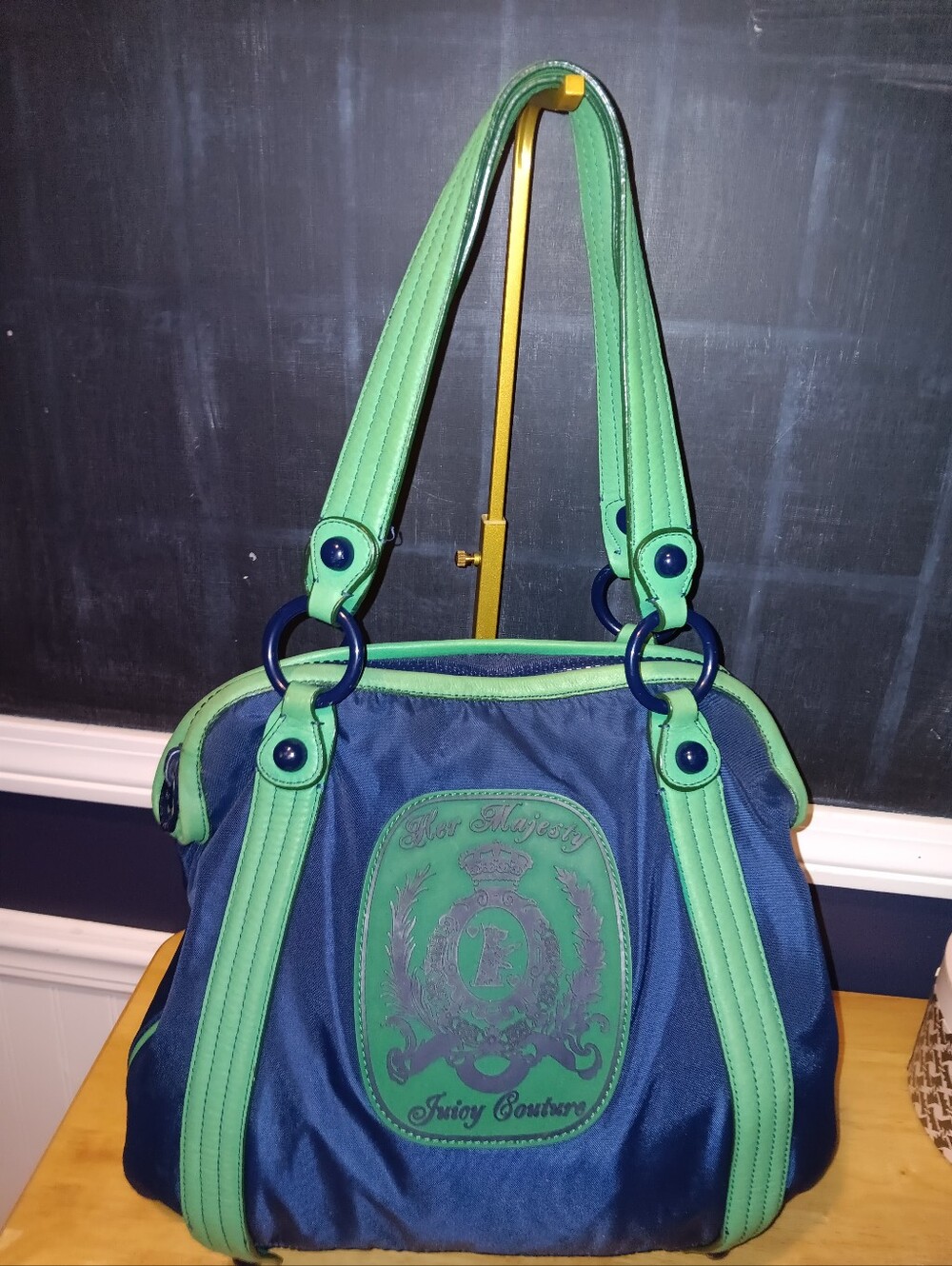 Juicy Couture Vintage Y2k Her Majesty Nylon & Leather Bag